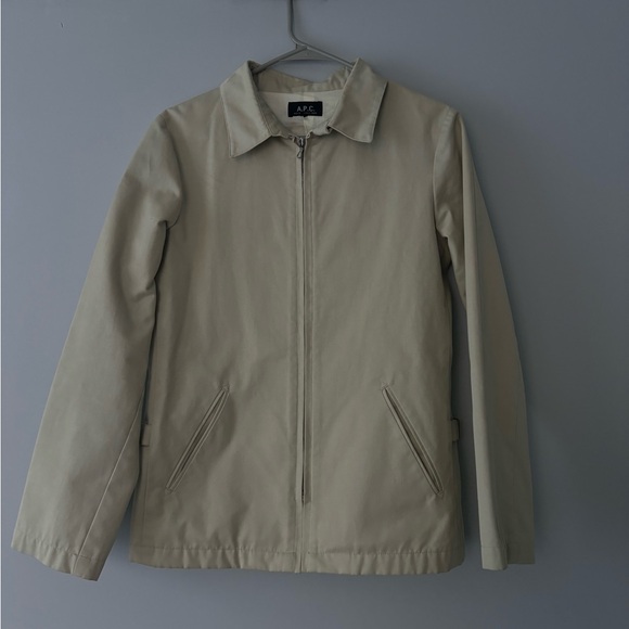 A.P.C. Rue De Paris Women's Jacket Size M Ivory Cotton with zipper - Picture 8 of 9